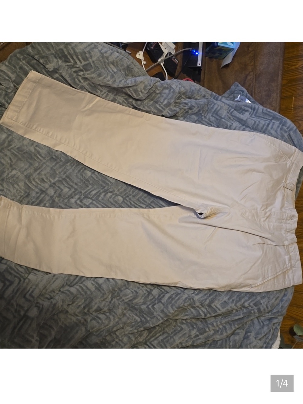 H&M Regular Fit Coupe Standard Khaki Light Beige Straight-Leg Pants NWT